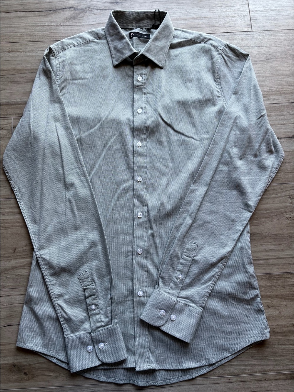 American Tall Gray Stretch Button Up Shirt Men’s MT